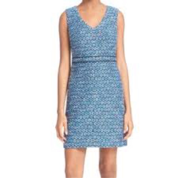 Nwt Diane Von Furstenburg Leelou Blue Tweed $425 Dress